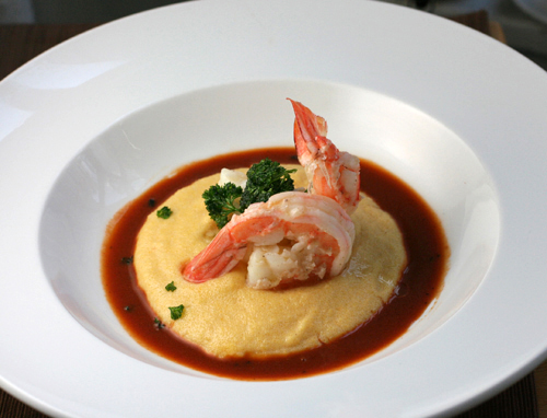 butter poached shrimp